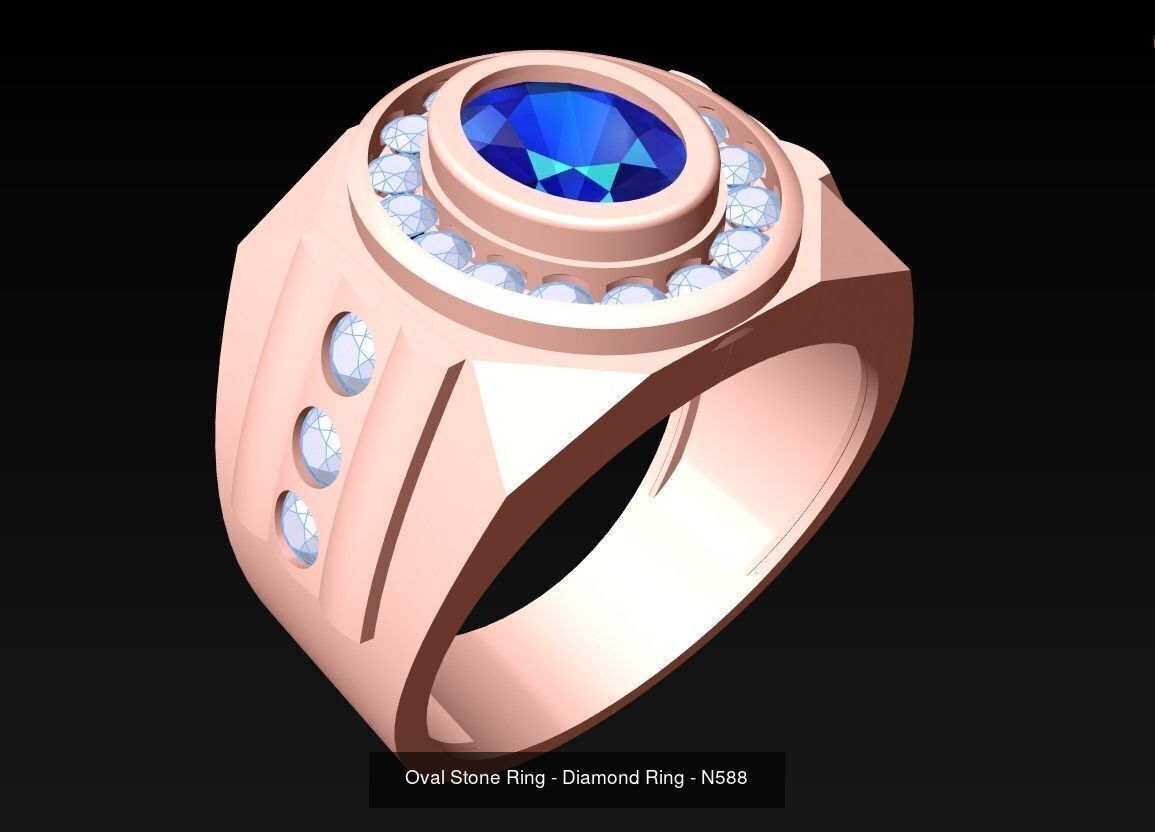 100 Mens Rings - Collection 3d Model - ME03 _56