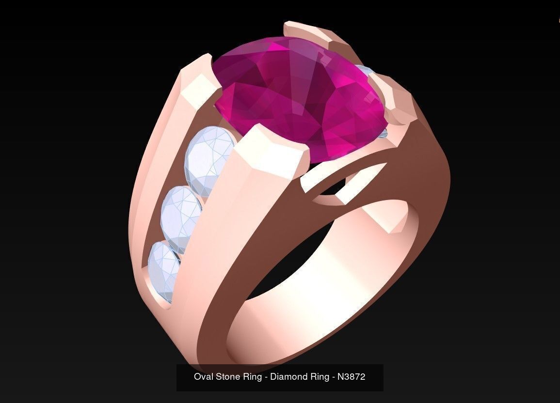100 Mens Rings - Collection 3d Model - ME03 _66