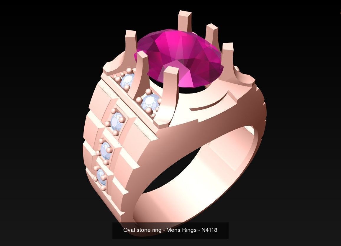 100 Mens Rings - Collection 3d Model - ME03 _102