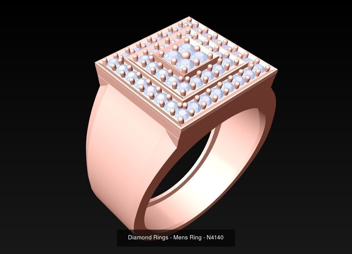 100 Mens Rings - Collection 3d Model - ME03 _47