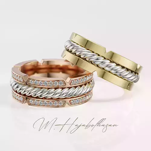 DualTone Rotating Wedding Band