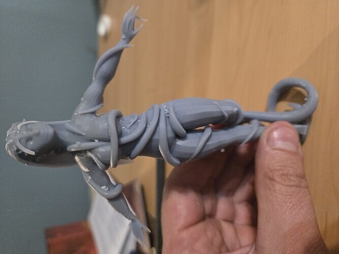 A woman wrapped in vine like nerve endings 3D print model