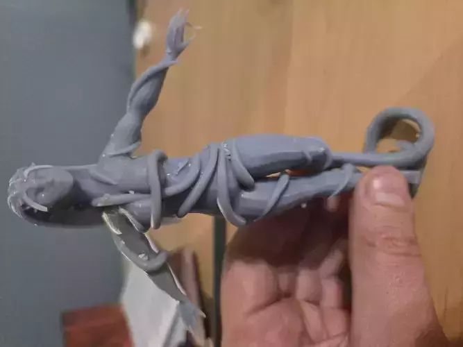 A woman wrapped in vine like nerve endings 3D print model