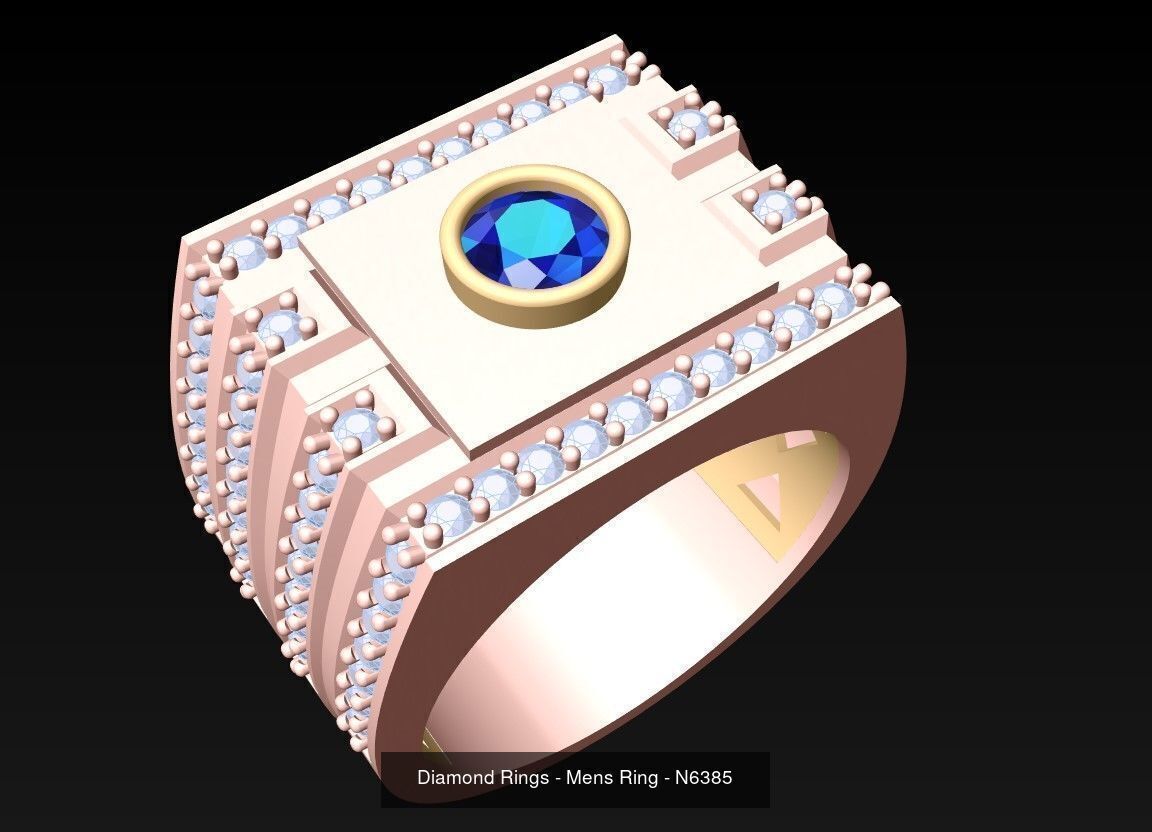 100 Mens Rings - Collection 3d Model - ME04 _26