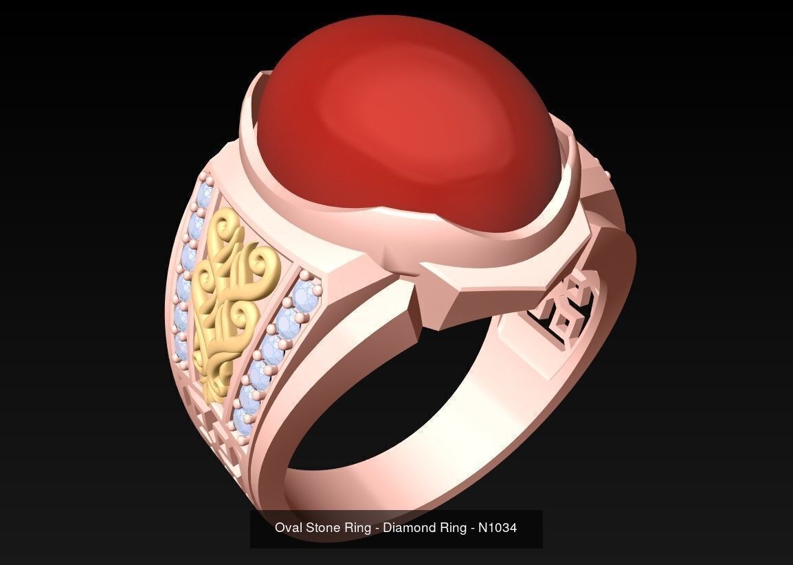 100 Mens Rings - Collection 3d Model - ME04 _69