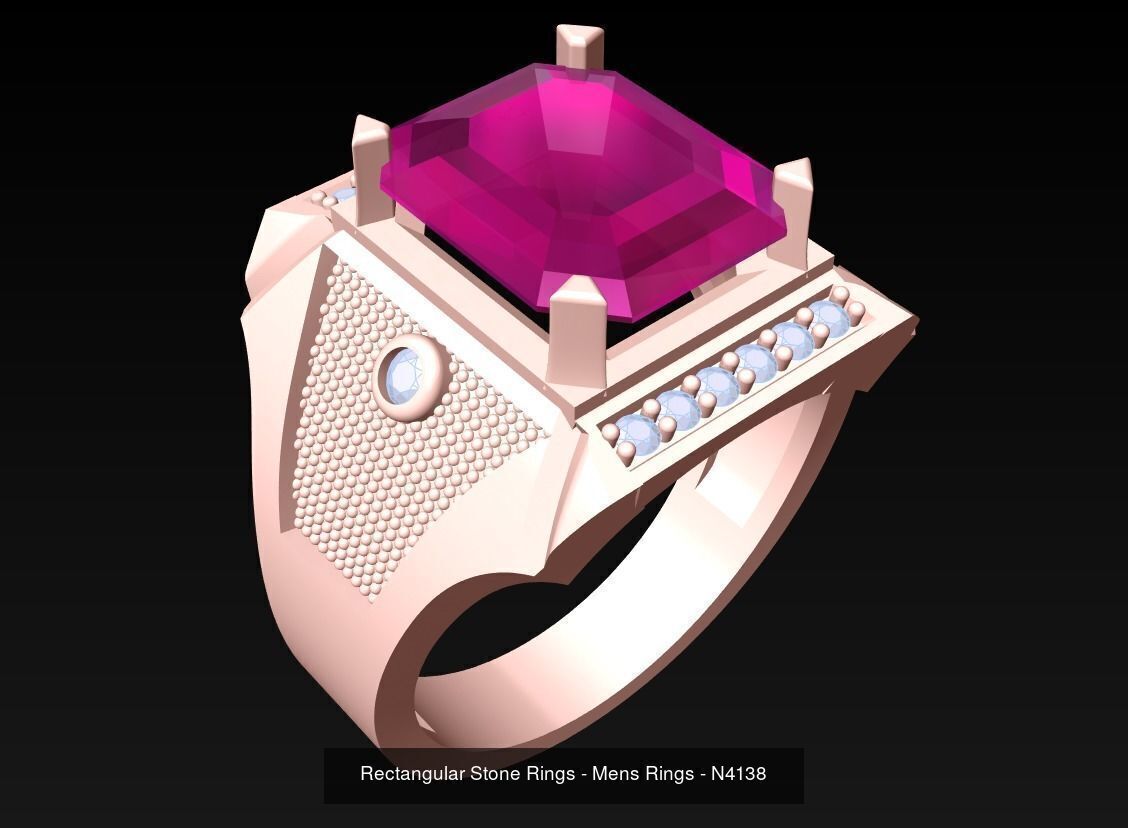 100 Mens Rings - Collection 3d Model - ME04 _55