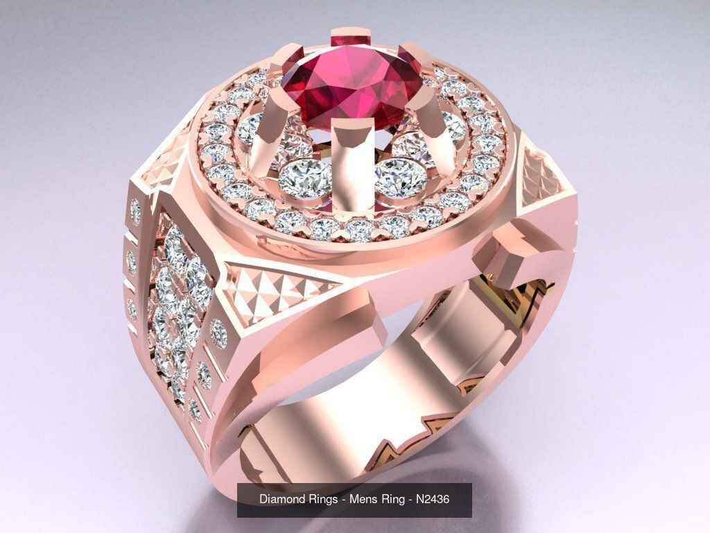 100 Mens Rings - Collection 3d Model - ME04 _82