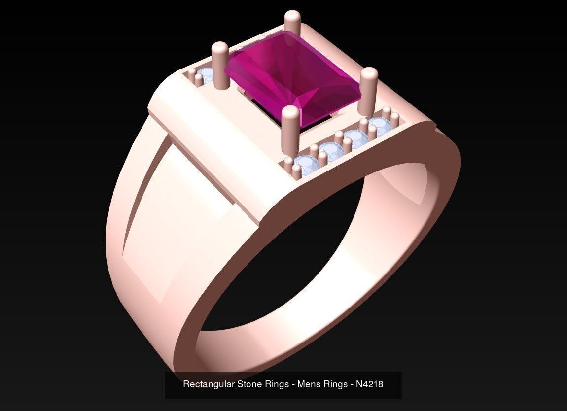 100 Mens Rings - Collection 3d Model - ME04 _25