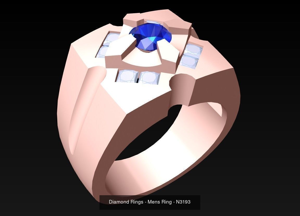 100 Mens Rings - Collection 3d Model - ME04 _13