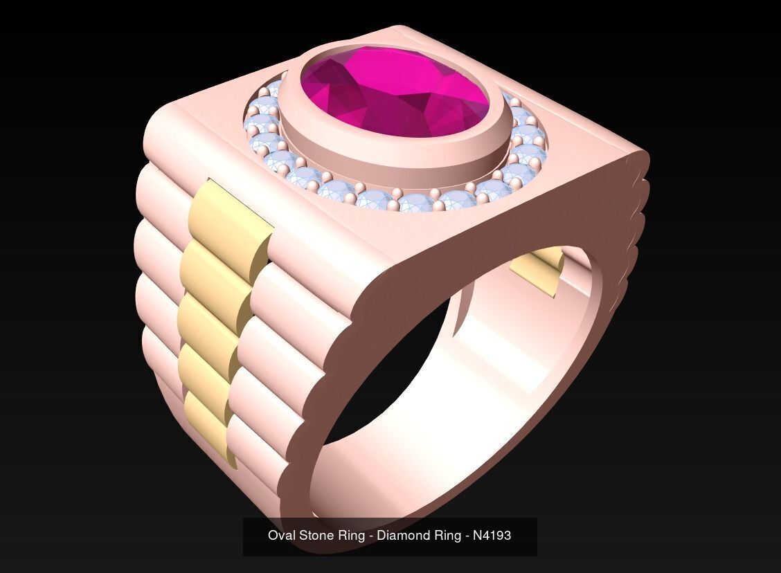100 Mens Rings - Collection 3d Model - ME04 _61