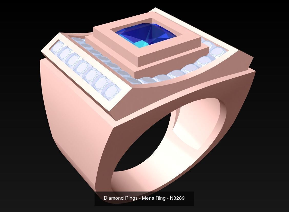 100 Mens Rings - Collection 3d Model - ME04 _33
