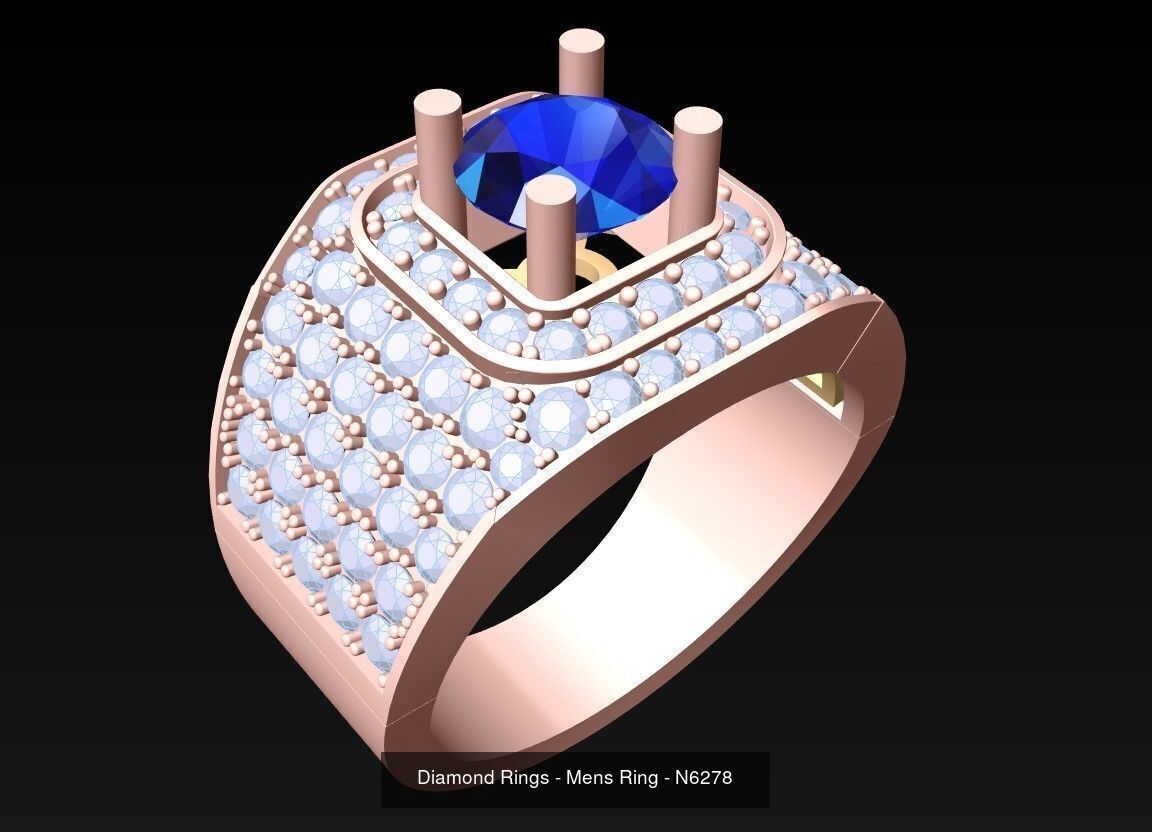 100 Mens Rings - Collection 3d Model - ME04 _62