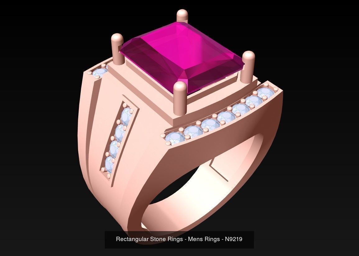 100 Mens Rings - Collection 3d Model - ME04 _93
