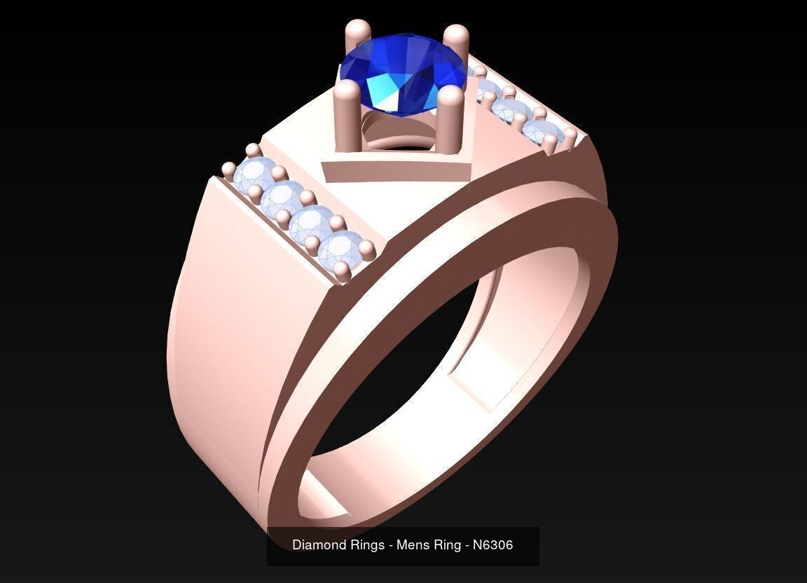 100 Mens Rings - Collection 3d Model - ME04 _29