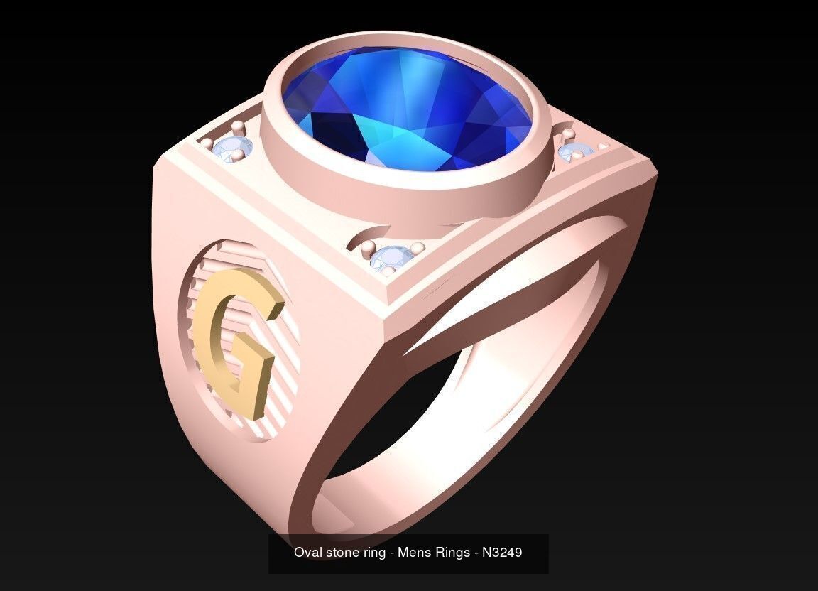 100 Mens Rings - Collection 3d Model - ME04 _14
