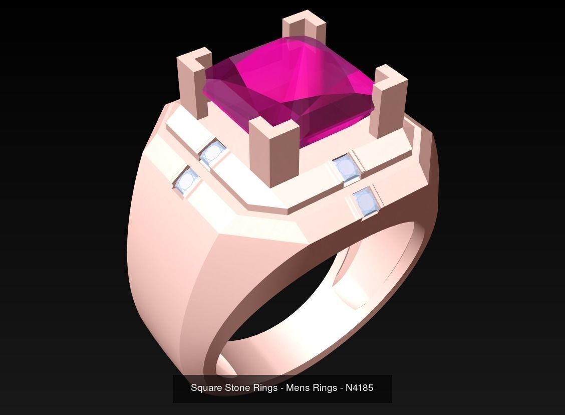 100 Mens Rings - Collection 3d Model - ME04 _59