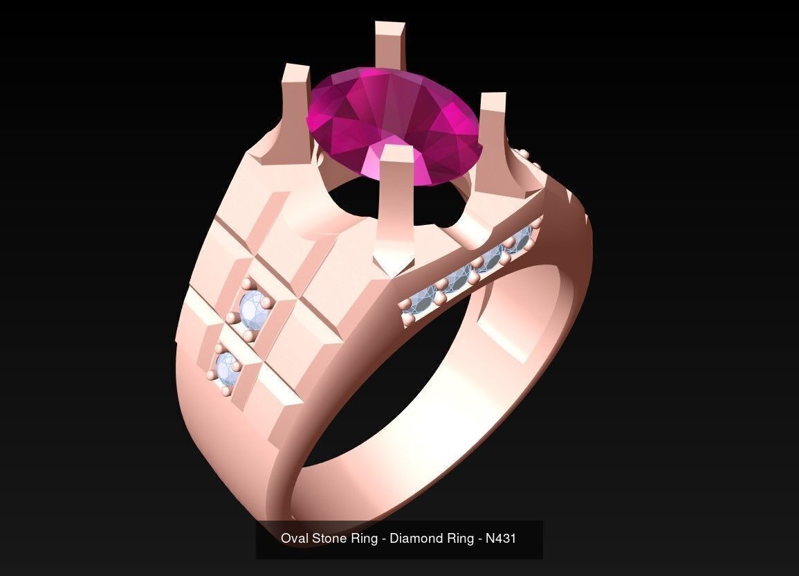100 Mens Rings - Collection 3d Model - ME04 _110