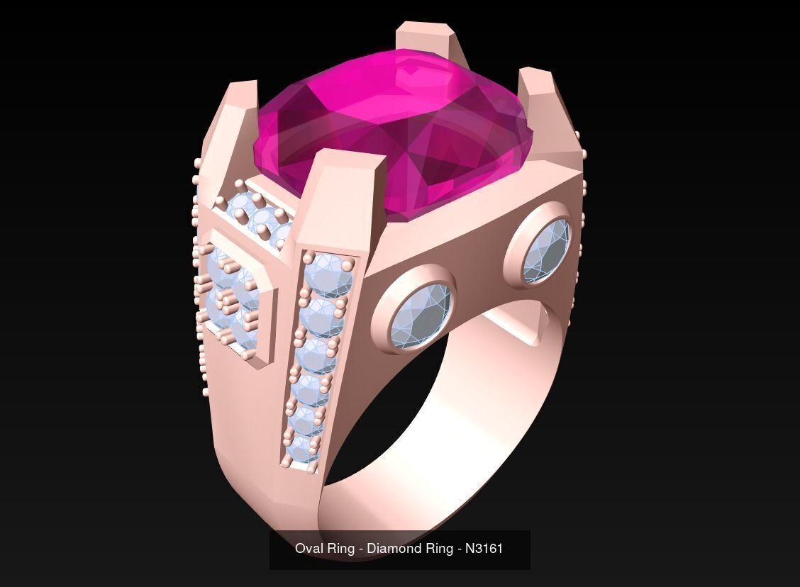 100 Mens Rings - Collection 3d Model - ME04 _21
