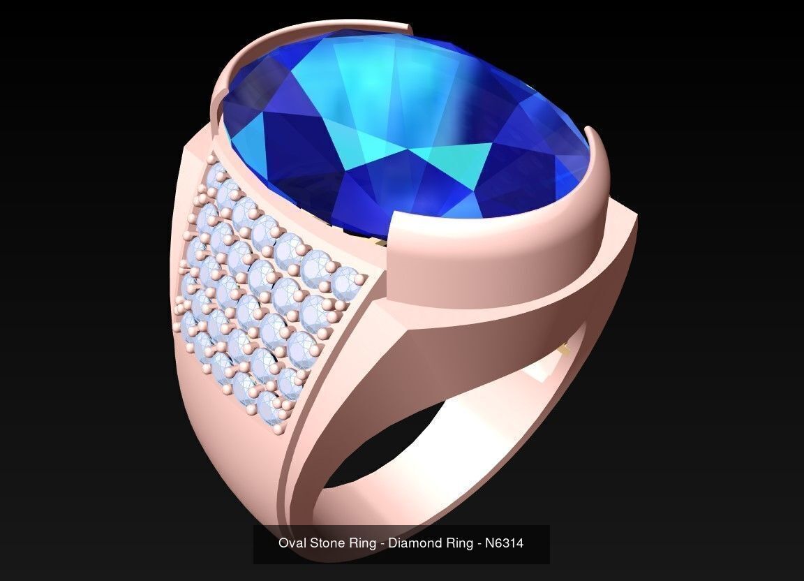 100 Mens Rings - Collection 3d Model - ME04 _64