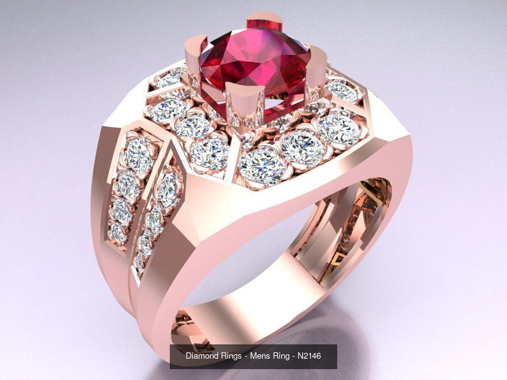 100 Mens Rings - Collection 3d Model - ME04 _71