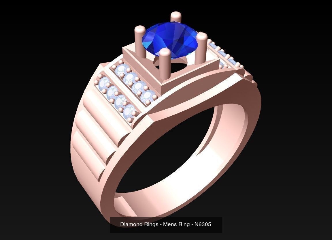 100 Mens Rings - Collection 3d Model - ME04 _28