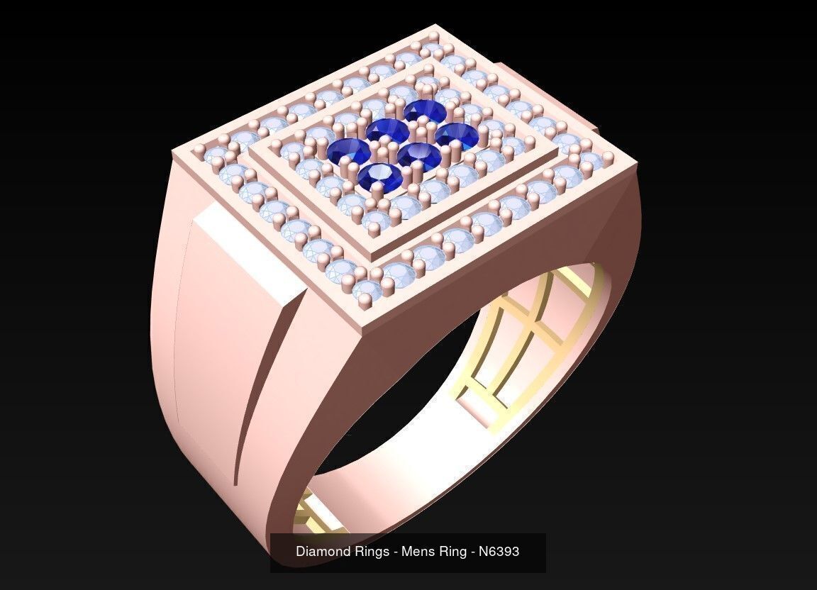 100 Mens Rings - Collection 3d Model - ME04 _27