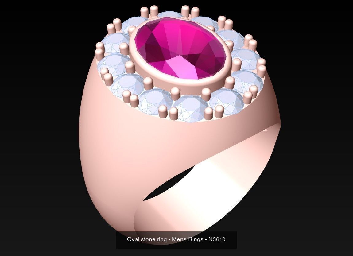 100 Mens Rings - Collection 3d Model - ME04 _35