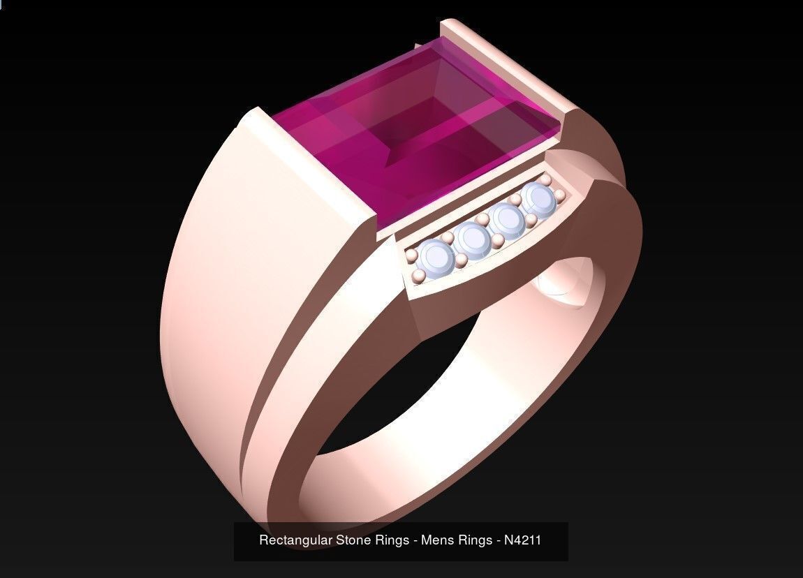 100 Mens Rings - Collection 3d Model - ME04 _39