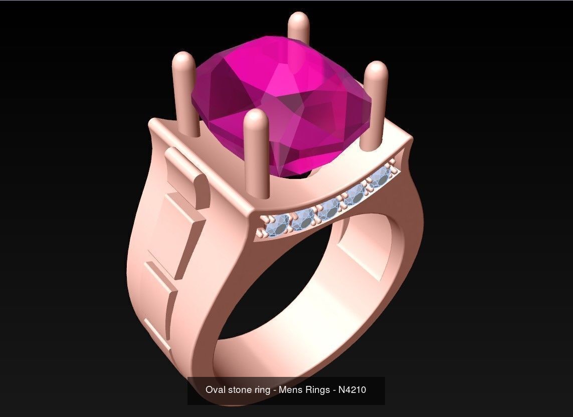 100 Mens Rings - Collection 3d Model - ME04 _43