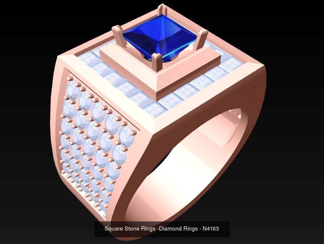 100 Mens Rings - Collection 3d Model - ME04 _108