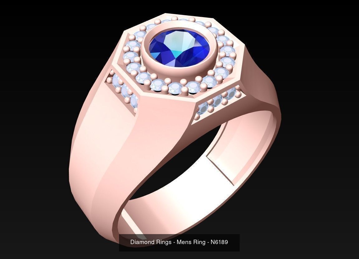 100 Mens Rings - Collection 3d Model - ME04 _37