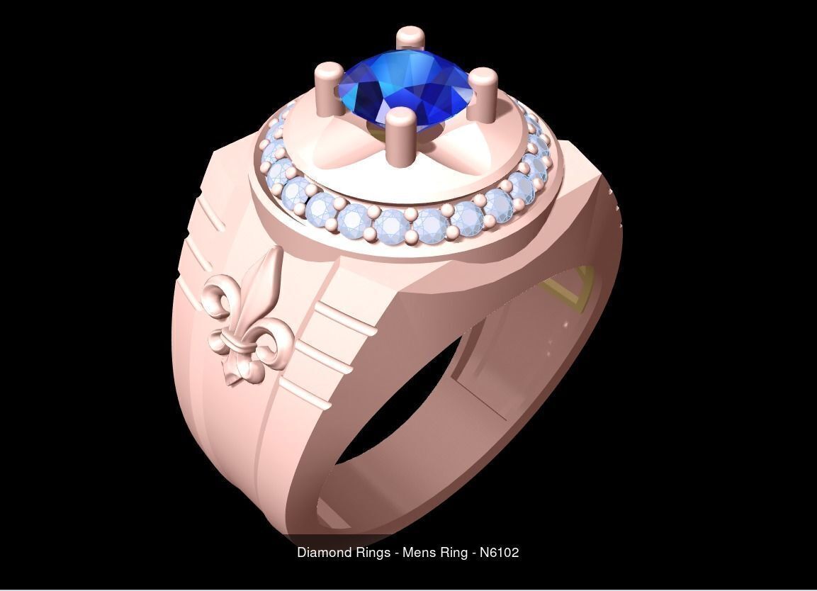 100 Mens Rings - Collection 3d Model - ME04 _19