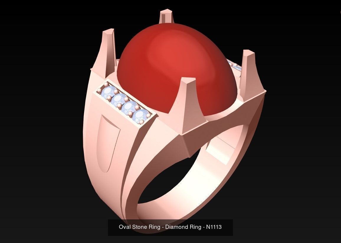 100 Mens Rings - Collection 3d Model - ME04 _97