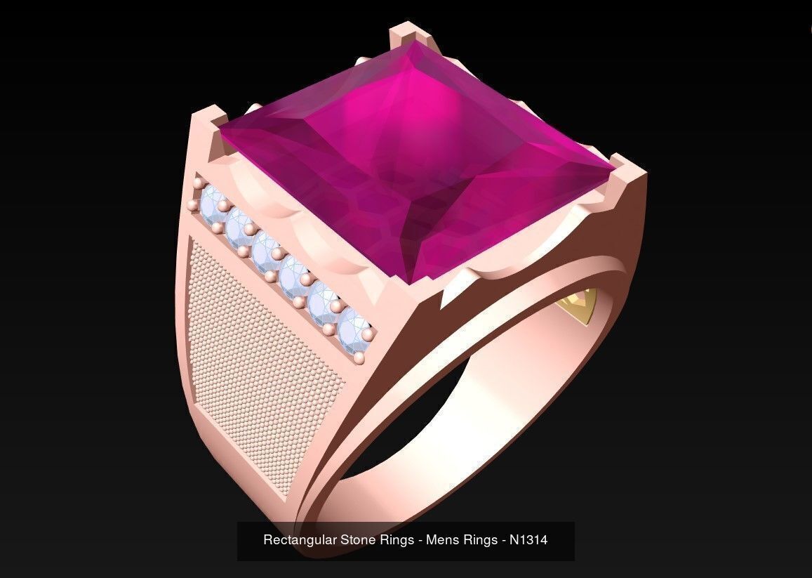 100 Mens Rings - Collection 3d Model - ME04 _92