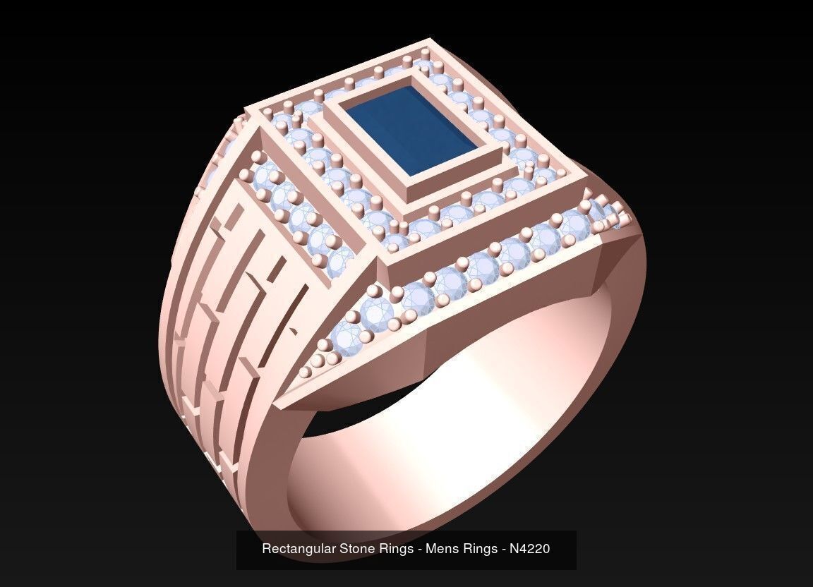 100 Mens Rings - Collection 3d Model - ME04 _47