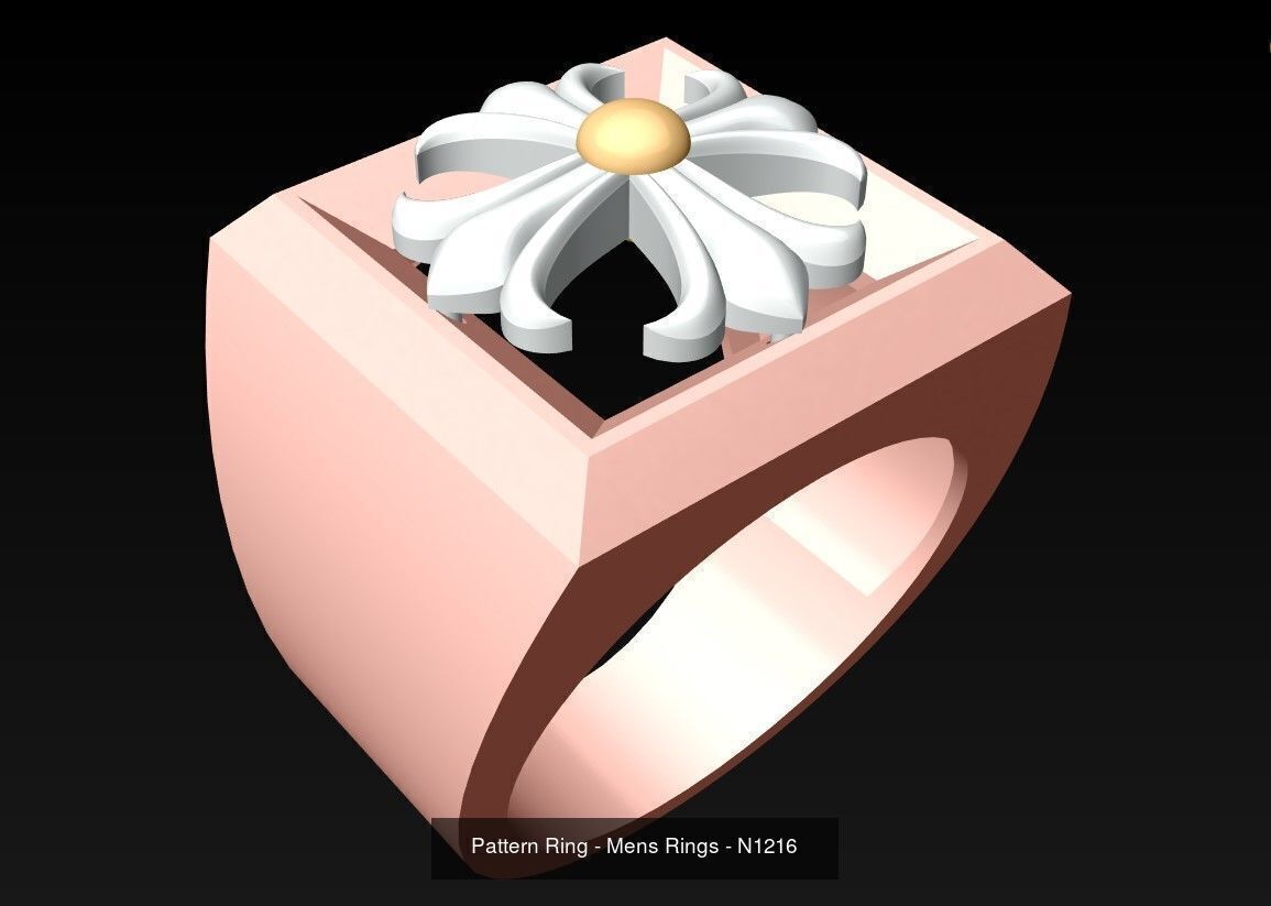 100 Mens Rings - Collection 3d Model - ME04 _95