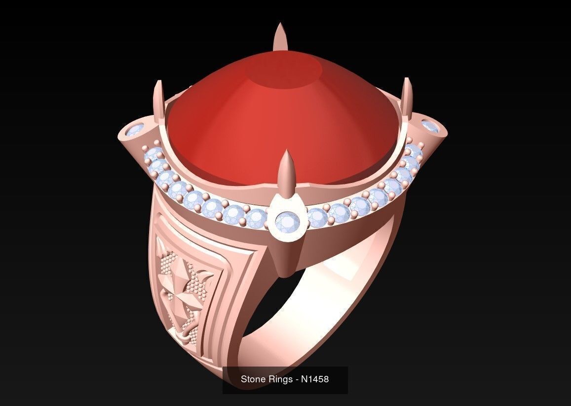 100 Mens Rings - Collection 3d Model - ME04 _94