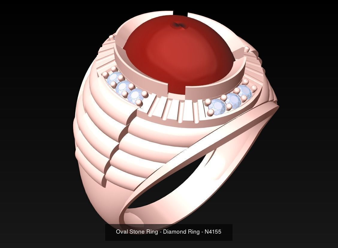 100 Mens Rings - Collection 3d Model - ME04 _57