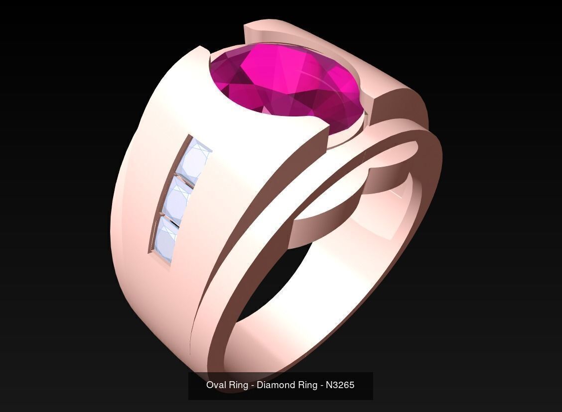 100 Mens Rings - Collection 3d Model - ME04 _24