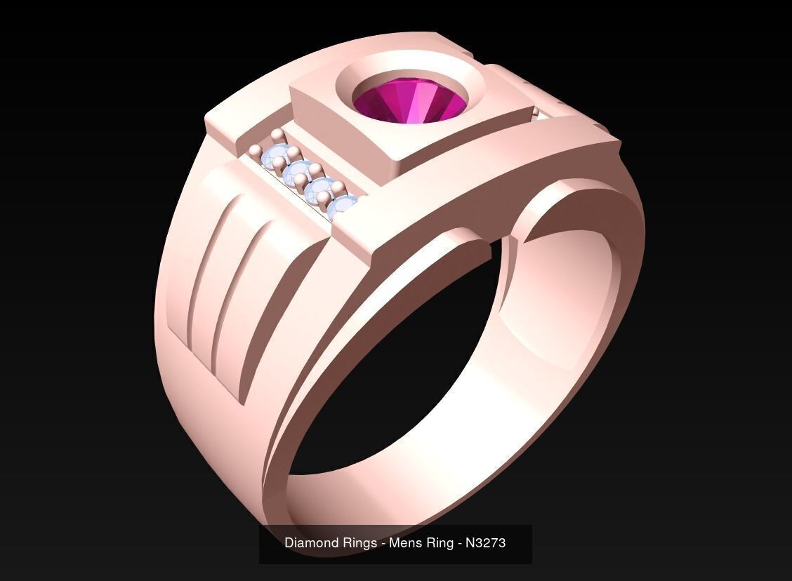 100 Mens Rings - Collection 3d Model - ME04 _31
