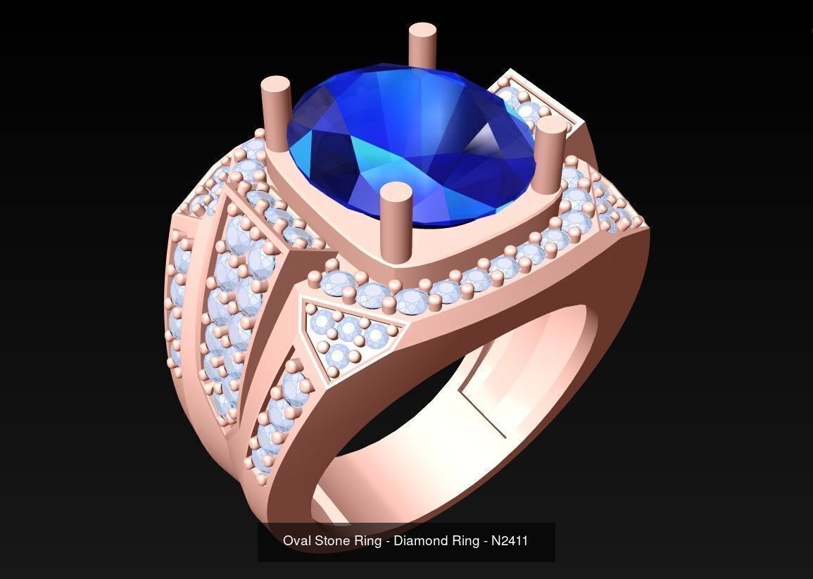 100 Mens Rings - Collection 3d Model - ME04 _89