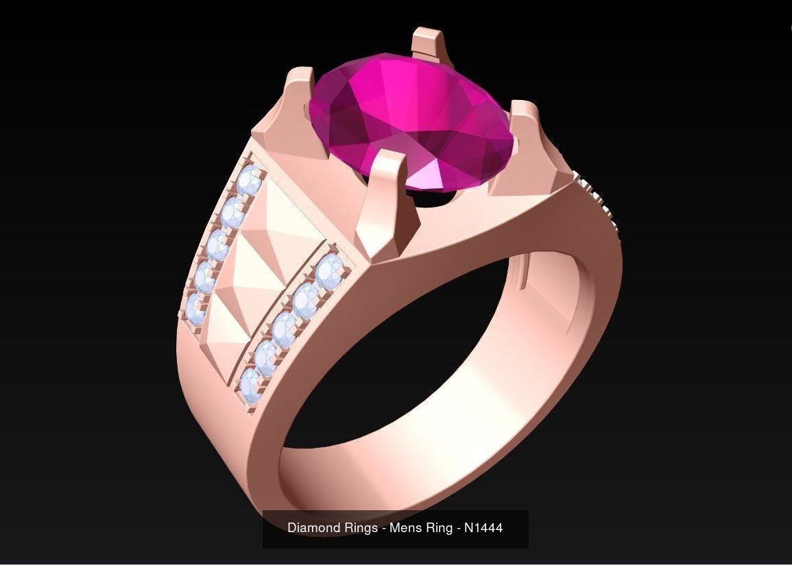 100 Mens Rings - Collection 3d Model - ME04 _103
