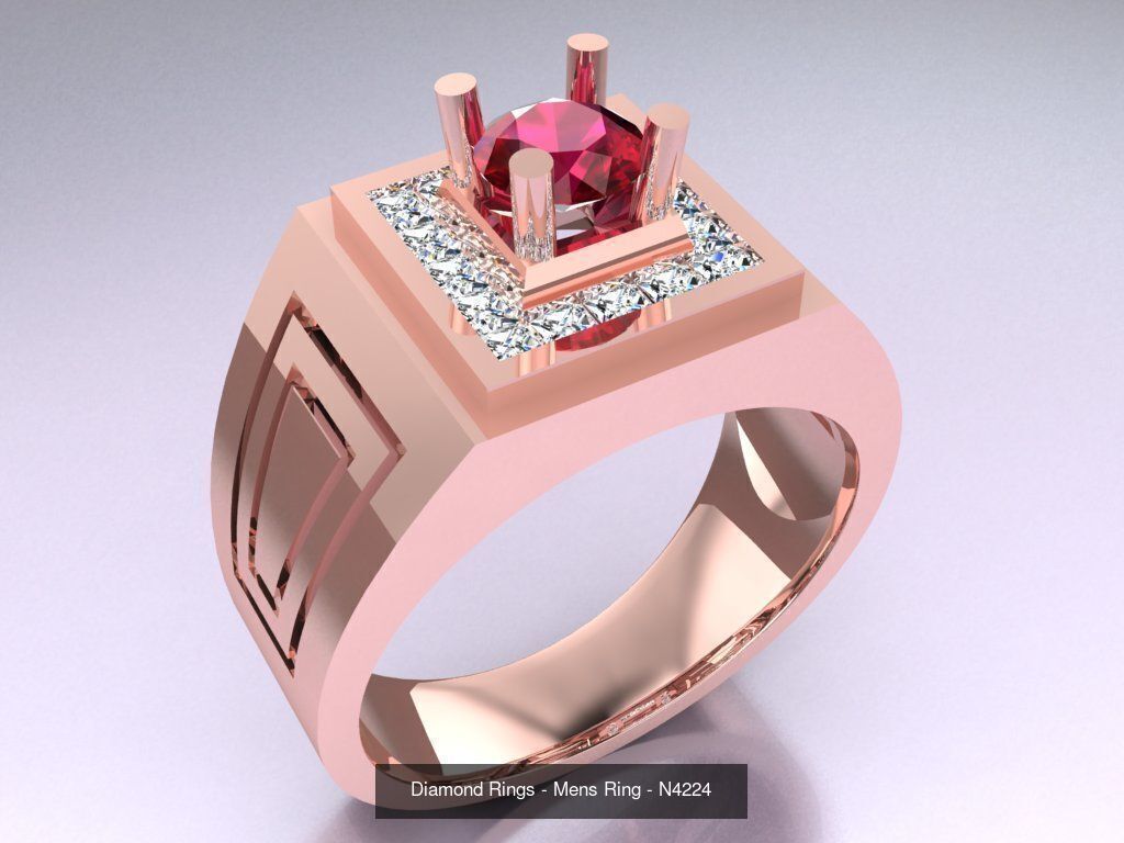 100 Mens Rings - Collection 3d Model - ME04 _44