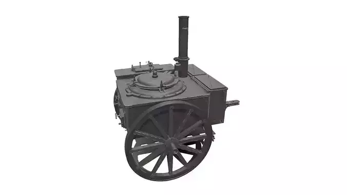 WW1 Field Kitchen Low-poly PBR Low-poly 3D model