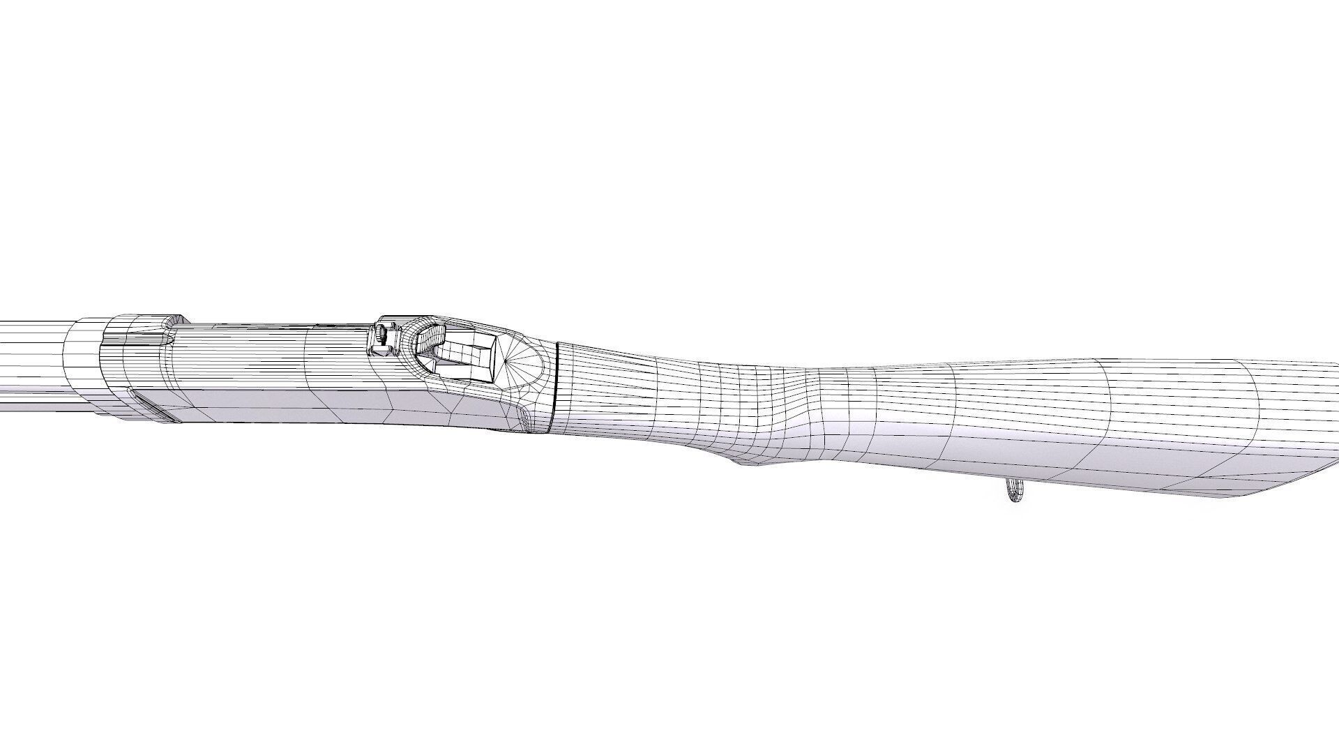 Winchester Model 1897 Low-poly PBR Low-poly 3D model_17