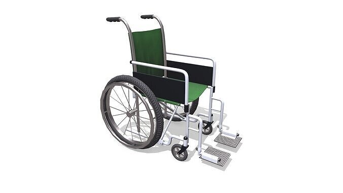 Wheelchair Low-poly PBR Low-poly 3D model