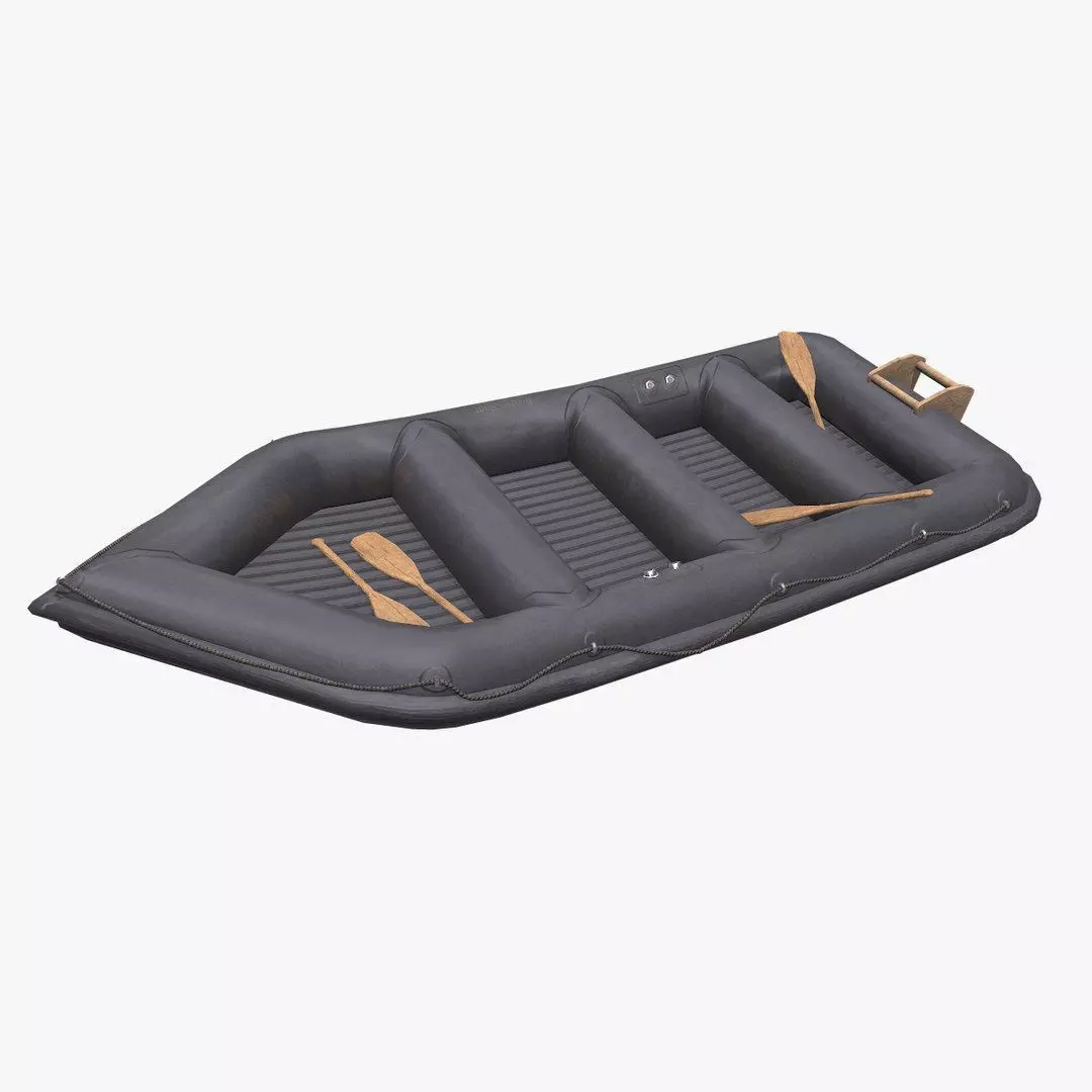 Rubber Boat Low-poly PBR Low-poly 3D model_0
