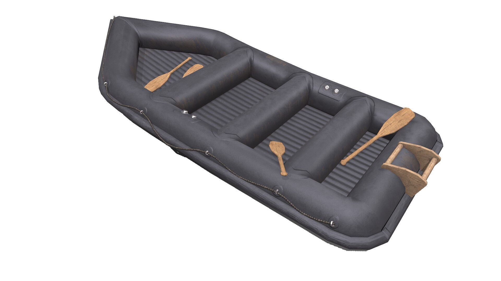 Rubber Boat Low-poly PBR Low-poly 3D model_4