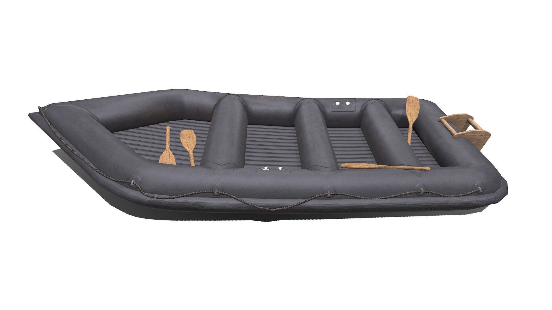 Rubber Boat Low-poly PBR Low-poly 3D model_3