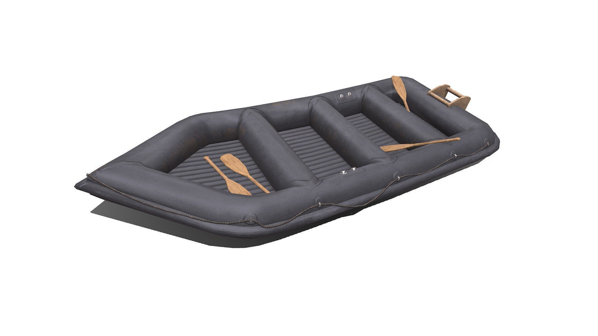 Rubber Boat Low-poly PBR Low-poly 3D model_2